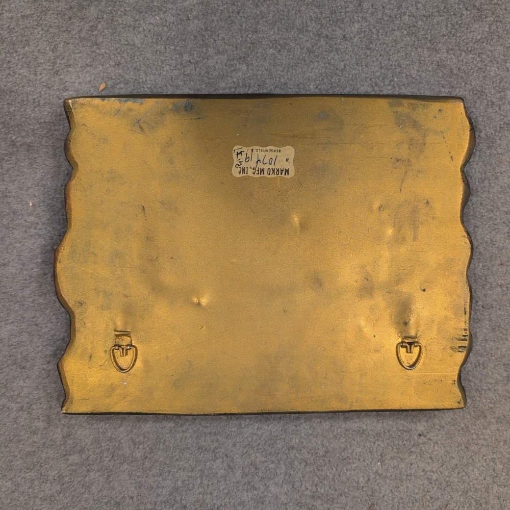 Marko Mfg Inc Pervenio Scientia Latin Classical Relief Gold Wall Plaque 1074 - Picture 4 of 4